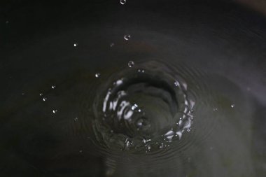 Suya bir damla damlatıyor..