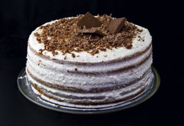 Süzme peynir kremalı ve çikolatalı kek..