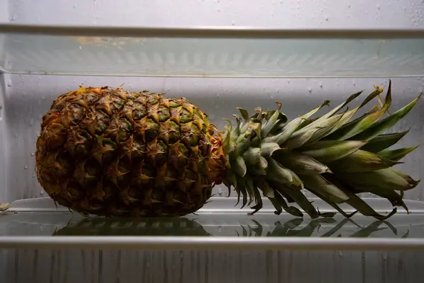 Soğutulmuş ananas buzdolabında..