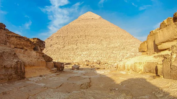 Пирамида Хафре Гизе Египет — стоковое фото