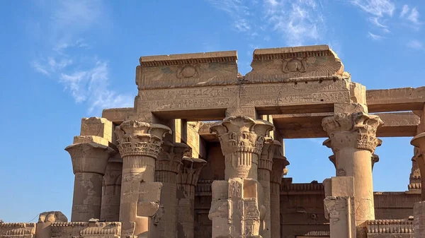 Temple Kom Ombo Ovanligt Dubbeltempel Staden Kom Ombo Aswan Egypten — Stockfoto