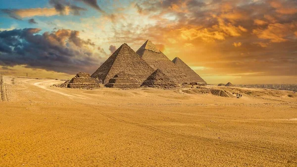 Grandes Pyramides Gizeh Egypte — Photo