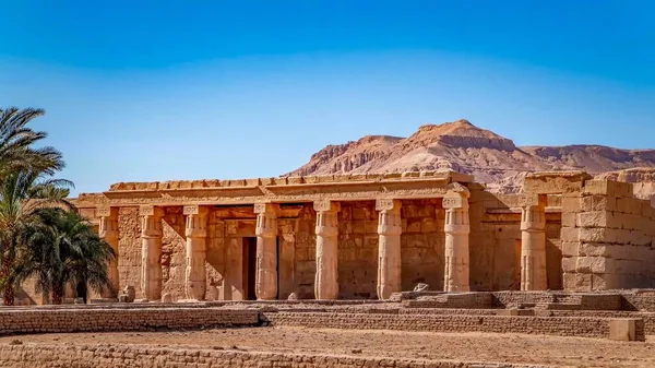 Habu Temple Ett Mest Populära Objekten Theban Necropolis Luxor Egypten — Stockfoto