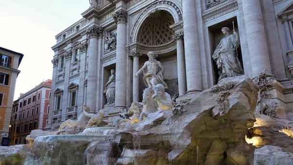 Statues Trevi Fountain Rome Italy — Fotografia de Stock