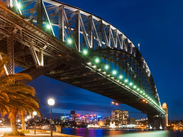 Sydney Harbor Bridge à noite — Fotografia de Stock