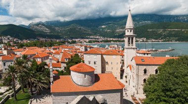 Budva, Karadağ panoramik görünüm