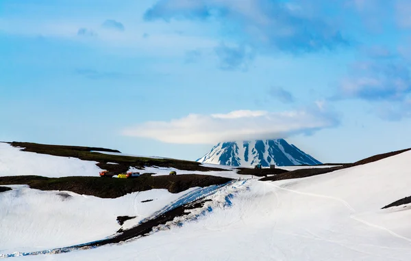 Vista sobre el volcán Viluchinskiy, Kamchatka, Rusia — Foto de Stock