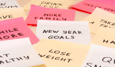 Popüler yeni yıl gol veya renkli yapışkan boş n çözünürlük