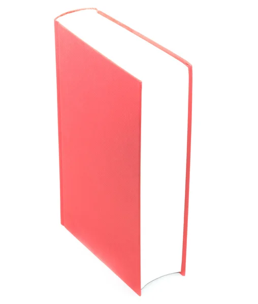 Leeres rotes Hardcover-Buch isoliert auf weißem Hintergrund — Stockfoto