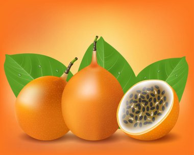 Fruta de la pasin Granadilla o grenadia aislada