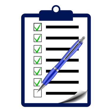 Anket, form, test, kontrol listesi, araştırma konsepti. El çizimi kişi ve anketin kavramsal çizimi. İzole vektör illüstrasyonu.