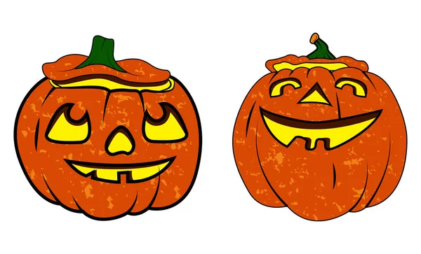 Calabaza Halloween Aislada Sobre Fondo Blanco Perfecto Para Decoración Tarjetas — Archivo Imágenes Vectoriales