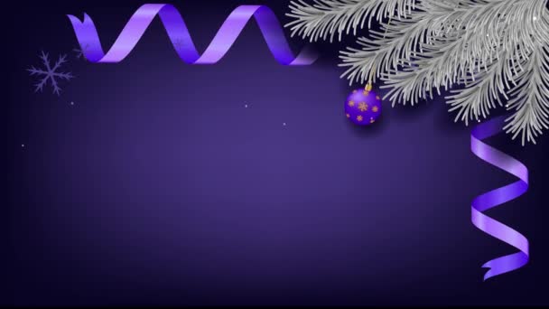 Christmas Purple Wood Wall Background Christmas Blank Background Text Animation — 비디오