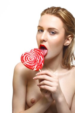 genç seksi çıplak sarışın