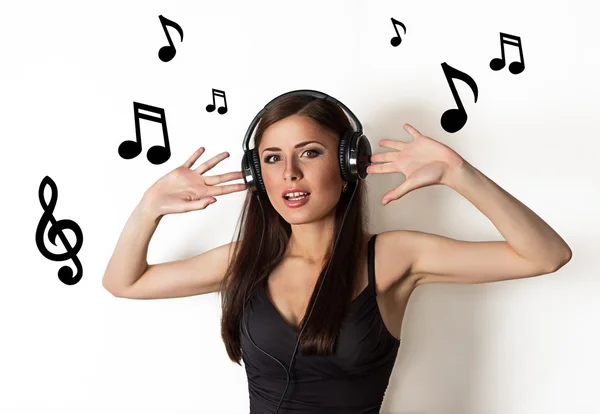 Listening to music — Stock Photo, Image