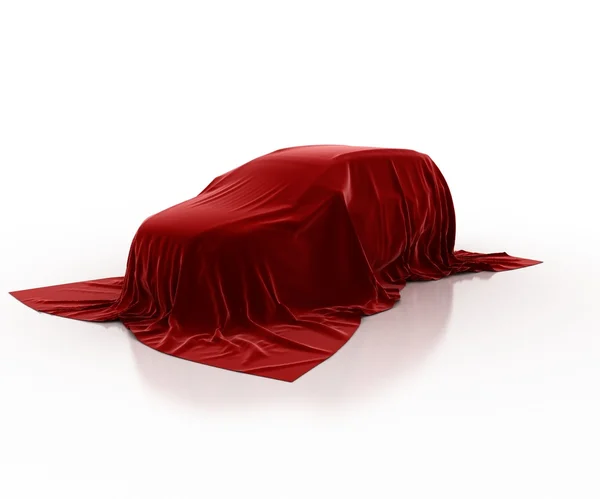 Rød bil - Stock-foto