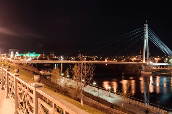 Noc miasto Tyumen — Zdjęcie stockowe