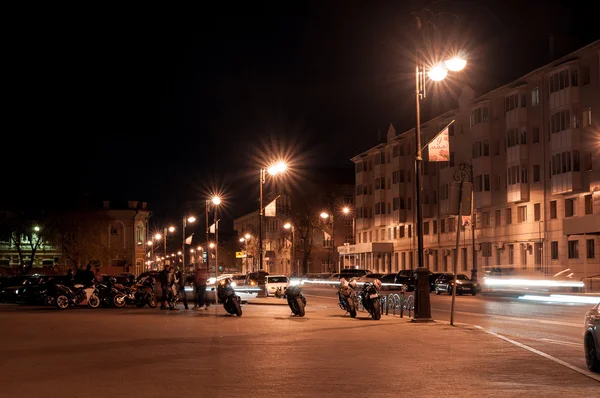 夜の街のチュメニ — ストック写真