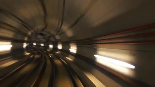 Zeitraffer Des Bahn Tunnels Barcelona — Stockvideo