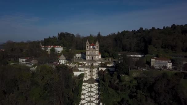 Bom Jesus Church Braga Portugal — 图库视频影像