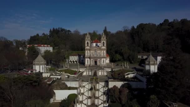 Bom Jesus Church Braga Portugal — Stock Video