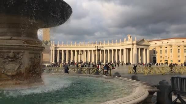 Площадь Святого Петра Ватикан Италия — стоковое видео