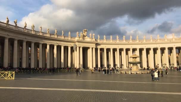 Saint Peter Square Vatican 08意大利 — 图库视频影像