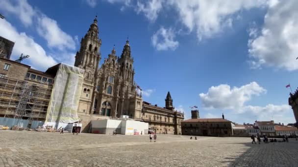 Cattedrale Santiago Compostela Timelapse Spagna — Video Stock