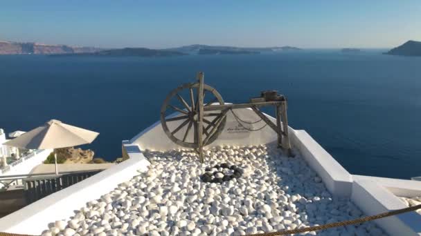 Santorini Art View Greece — Stock Video
