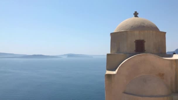 Santorini Kirche Griechenland — Stockvideo