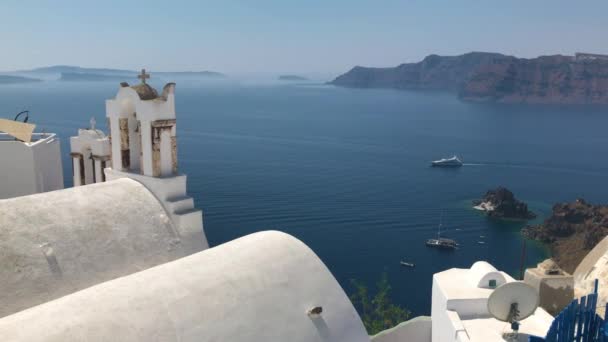 Santorini Church Greece — Stock Video