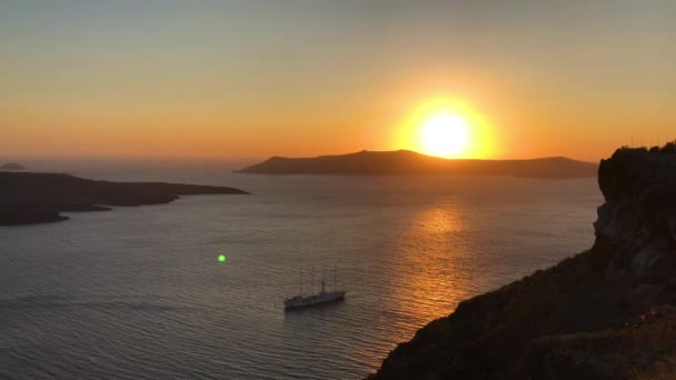 Santorini Sunset Grecja — Wideo stockowe
