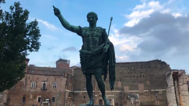 Statue Rome Italy — Stock Video