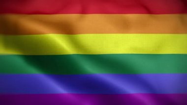 LGBT Bayrak Döngüsü Arkaplan 4K