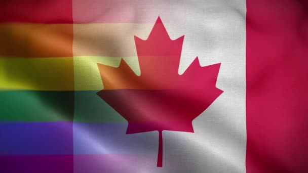 Lgbt Canada Flag Loop Achtergrond — Stockvideo