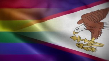 LGBT Amerikan Samoa Bayrak Döngüsü Arkaplan 4K