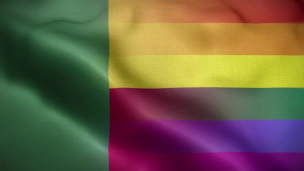 Lgbt Bénin Fond Boucle Drapeau — Video