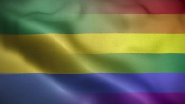 LGBT Gabon Bayrak Döngüsü Arkaplan 4K