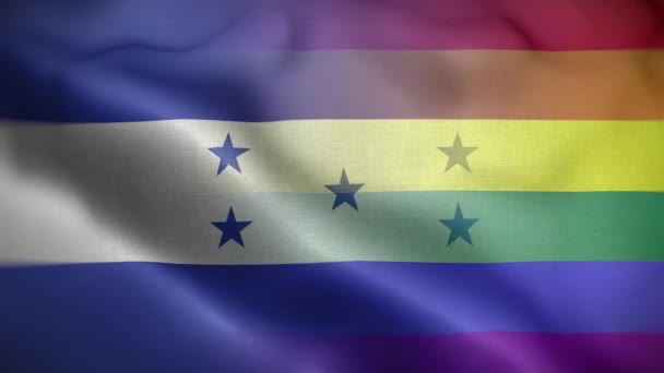 Fundo Laço Bandeira Lgbt Honduras — Vídeo de Stock