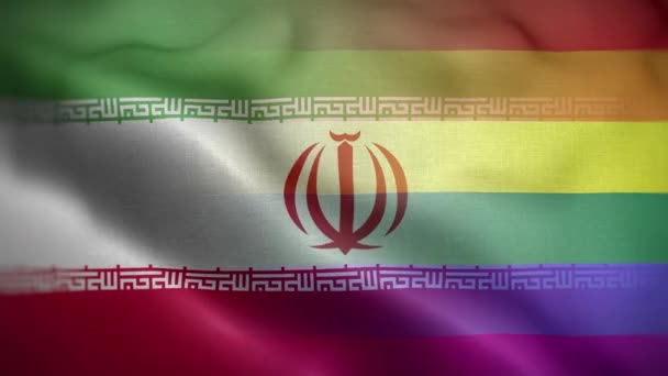 Lgbt Iran Fond Boucle Drapeau — Video