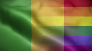 LGBT Mali Bayrak Döngüsü Arkaplan 4K