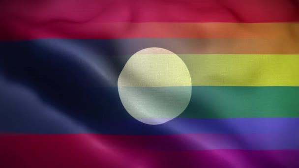 Loop Background Lgbt Laos — стоковое видео