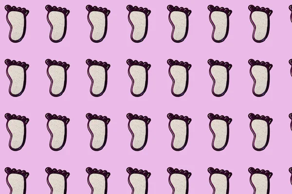 Kreative Muster Mode Foto Von Kosmetik Schönheitsprodukte Lila Fußpflege Pinsel — Stockfoto