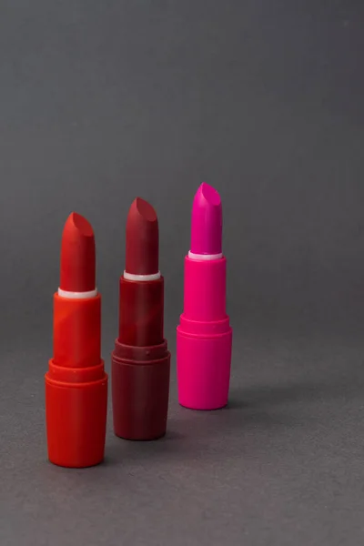 Lápiz Labial Foto Lujo Mayoría Los Lápices Labiales Clásicos Colores — Foto de Stock