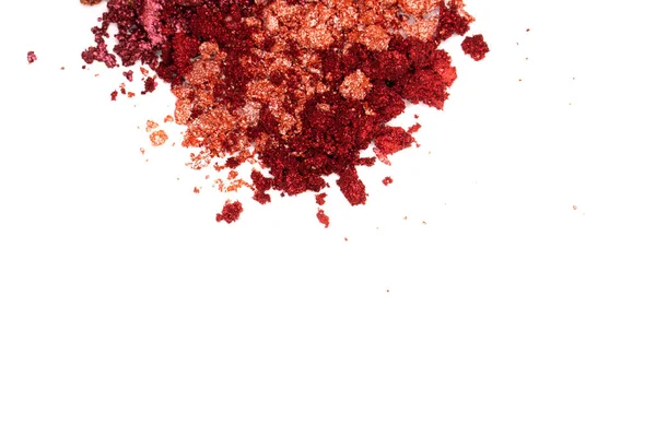 Creatieve Foto Van Cosmetische Stalen Gebroken Oogschaduwen Brons Roze Kleuren — Stockfoto