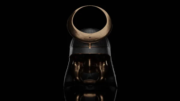 Representación Del Antiguo Tipo Casco Samurai Luz Baja Llave — Foto de Stock