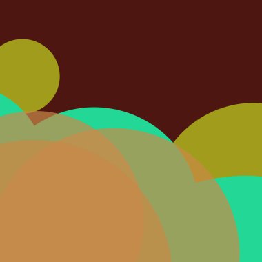 Vintage lekeli düz şekiller renkli arkaplan soyut basit daireler kabarcık iş deseni tasarımı