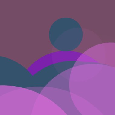 Vintage lekeli düz şekiller renkli arkaplan soyut basit daireler kabarcık iş deseni tasarımı