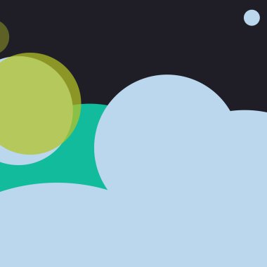 Benekli düz şekiller renkli arkaplan soyut basit daireler baloncuk iş deseni tasarımı