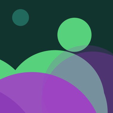 Benekli düz şekiller renkli arkaplan soyut basit daireler baloncuk iş deseni tasarımı